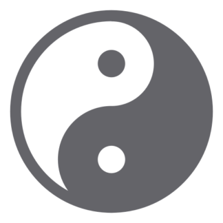 Yin Yang Decal (Grey)